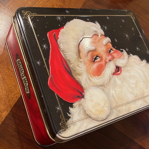 VINTAGE (2001 EDITION) MILKY WAY JOLLY SANTA RECTANGLE METAL CANISTER - EMPTY - Picture 7 of 11